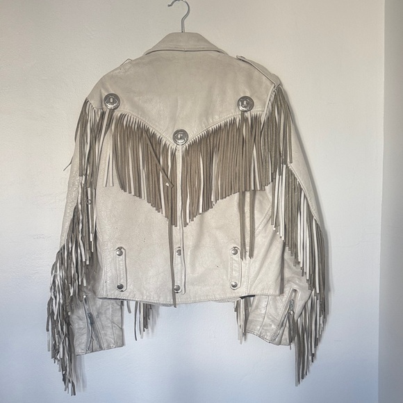 Vintage Schott NYC Durojac Fringed Leather Motorcycle Jacket - Picture 3 of 4